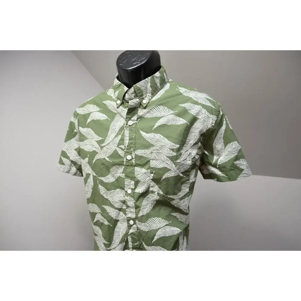 J Crew Dress Shirt Slim Fit‎ Floral Button Up Flex Washed Mens Sz Large